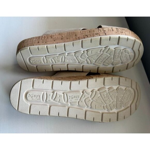 Korks by Kork Ease Joly Sandals Cross Strap Slip On Beige Bone Q38402 Womens 10M - Picture 6 of 8